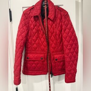 BURBERRY light jacket in red. Size medium. AUTHENTIC